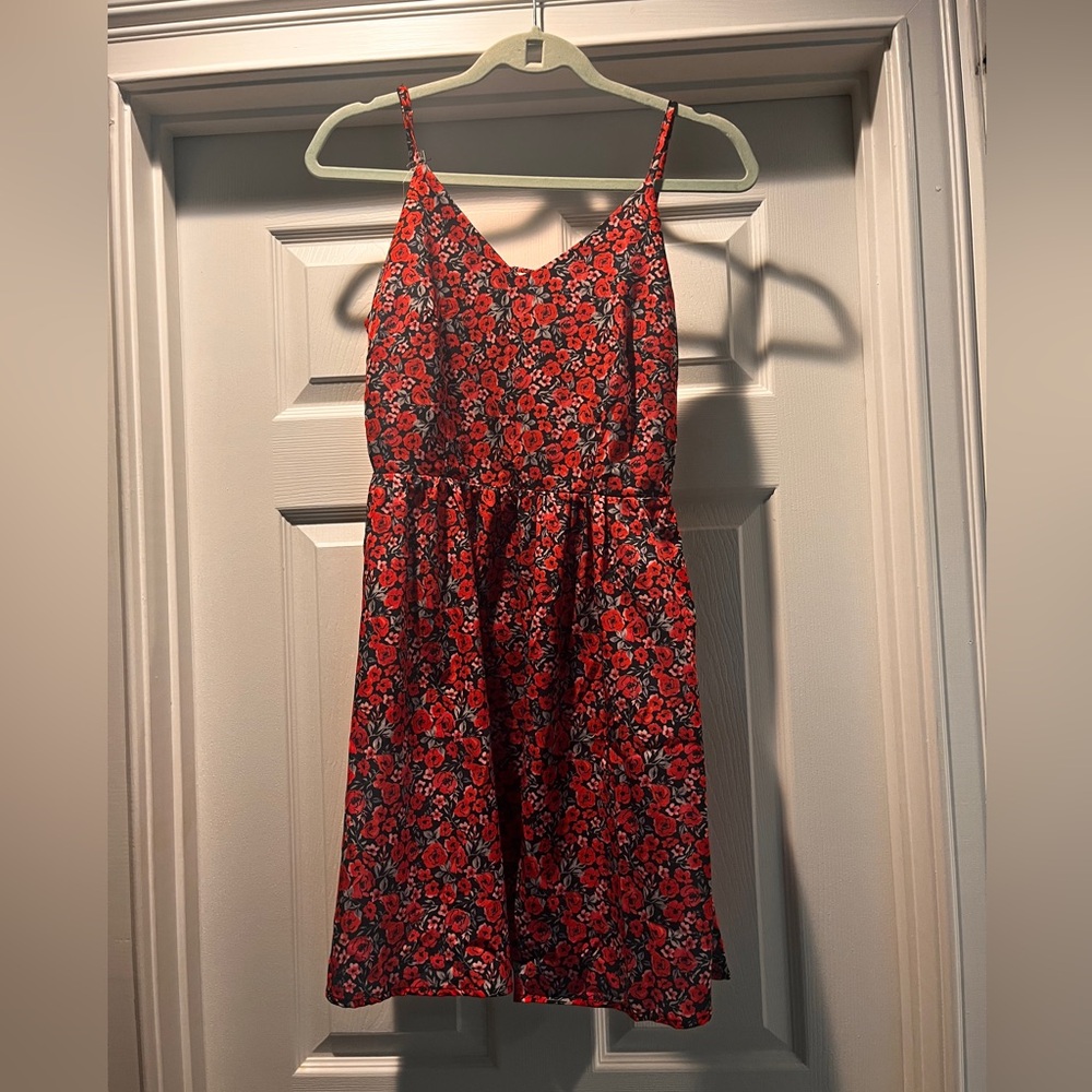 Red and Black Patterned Top